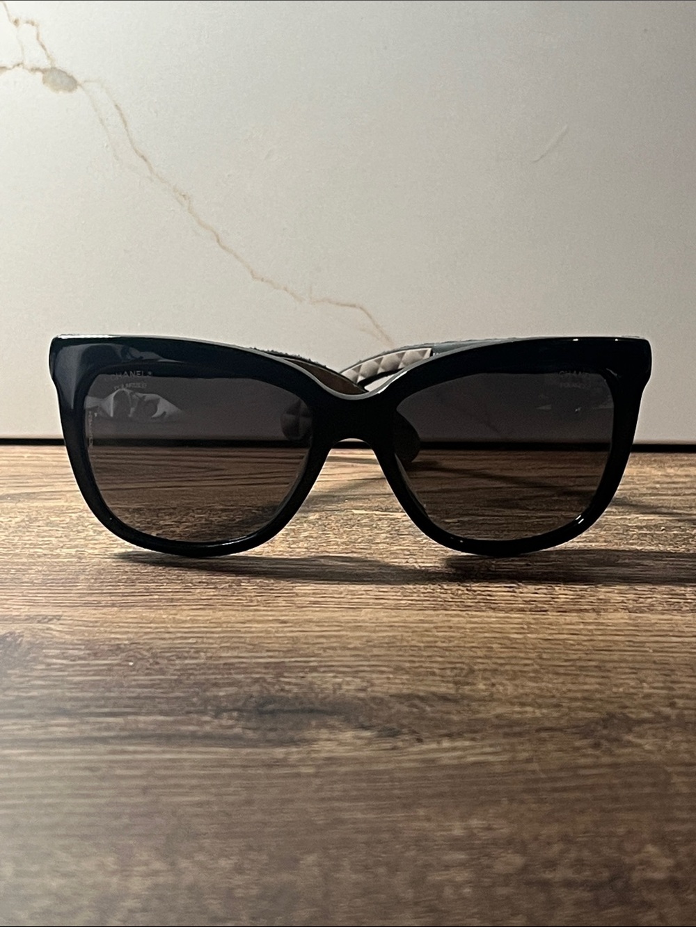 Authentic  CHANEL Black Sunglasses with polarized Lenses 5343-A c.501/S8